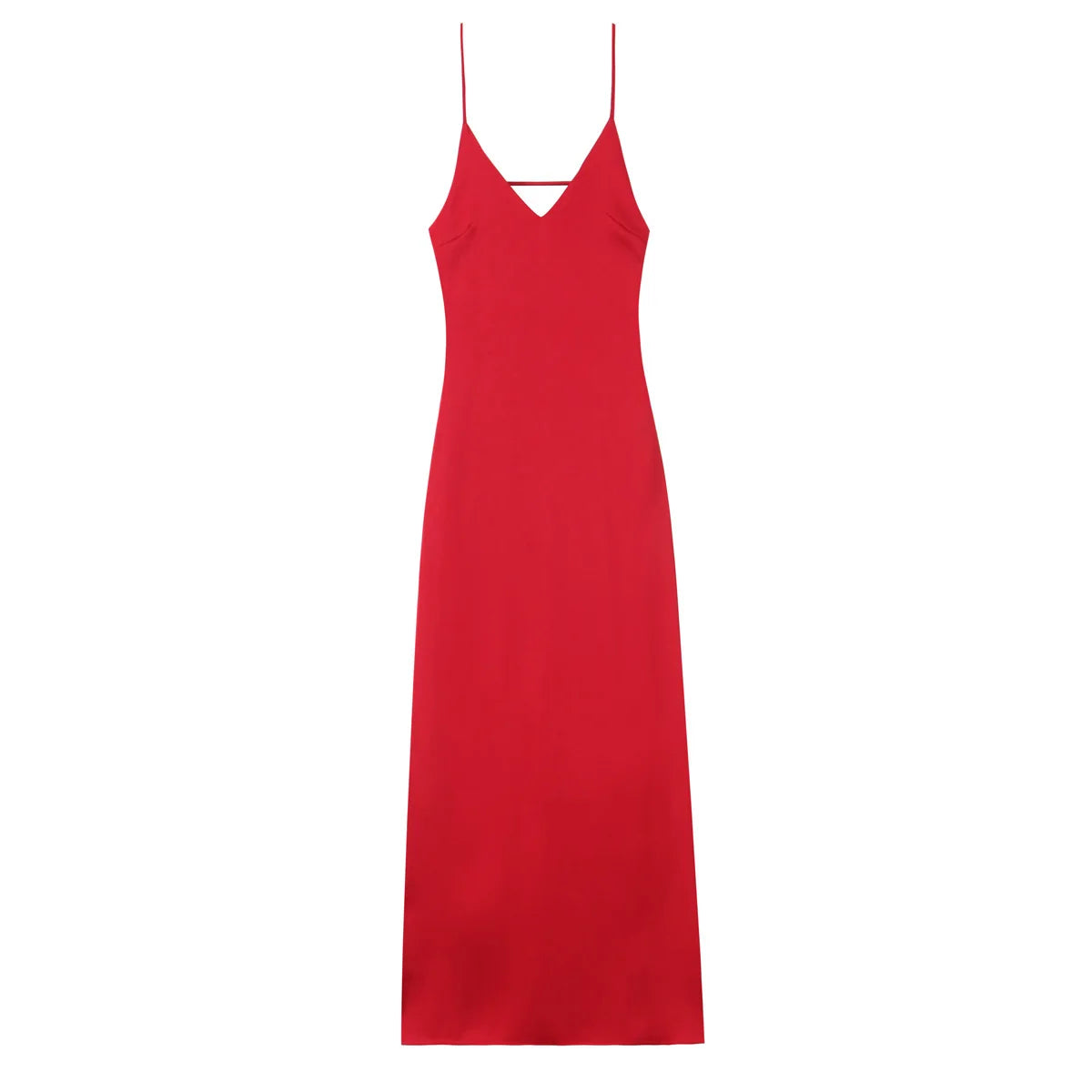 HH Pink Stain Sling Dresses Women Elegant V Neck Sleeveless Backless Slim Long Dress 2025 Summer Lady Party Holiday Dress