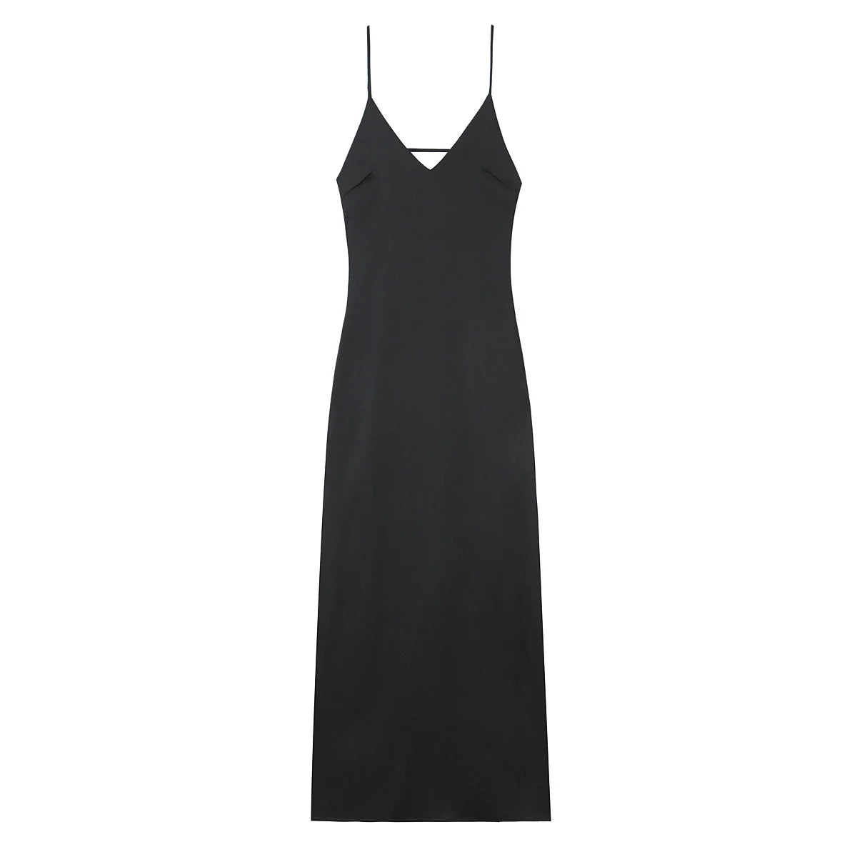 HH Pink Stain Sling Dresses Women Elegant V Neck Sleeveless Backless Slim Long Dress 2025 Summer Lady Party Holiday Dress